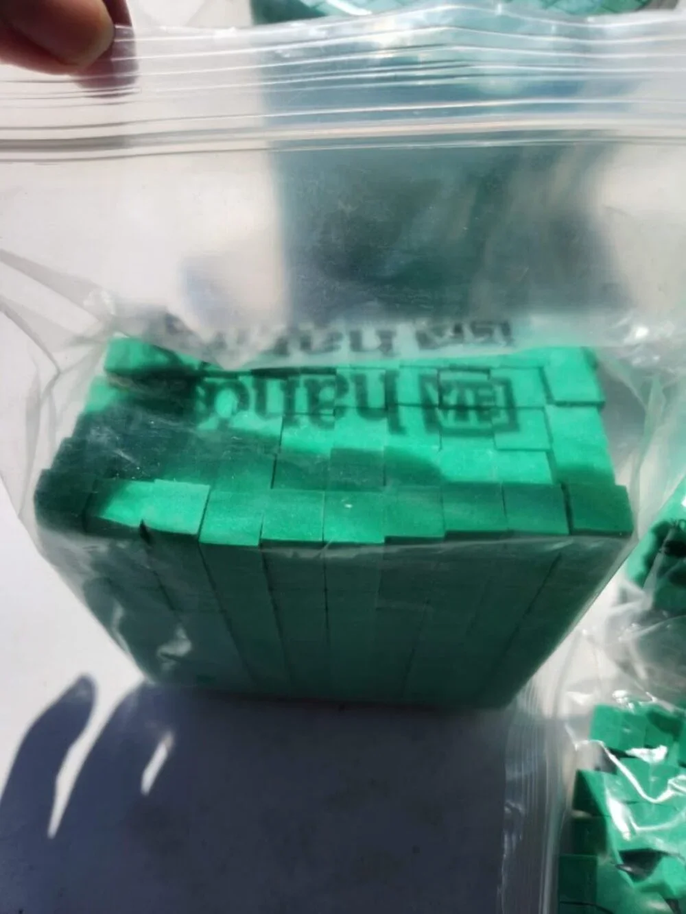 hand2mind Green Foam Base Ten Blocks  Place Value Addition Subtraction Rods Cube